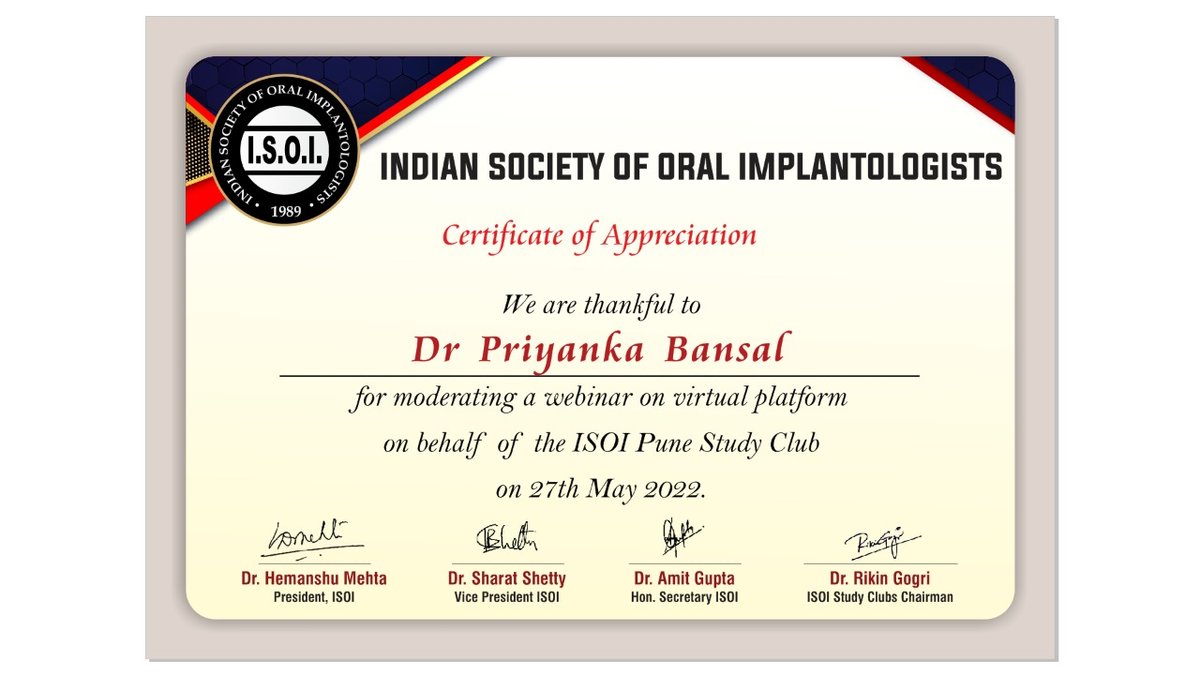 International Conference Certificate