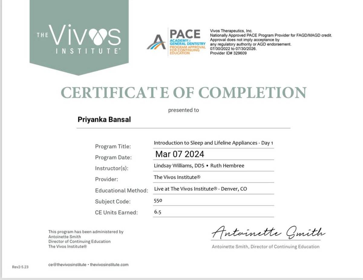 Fellowship Certification